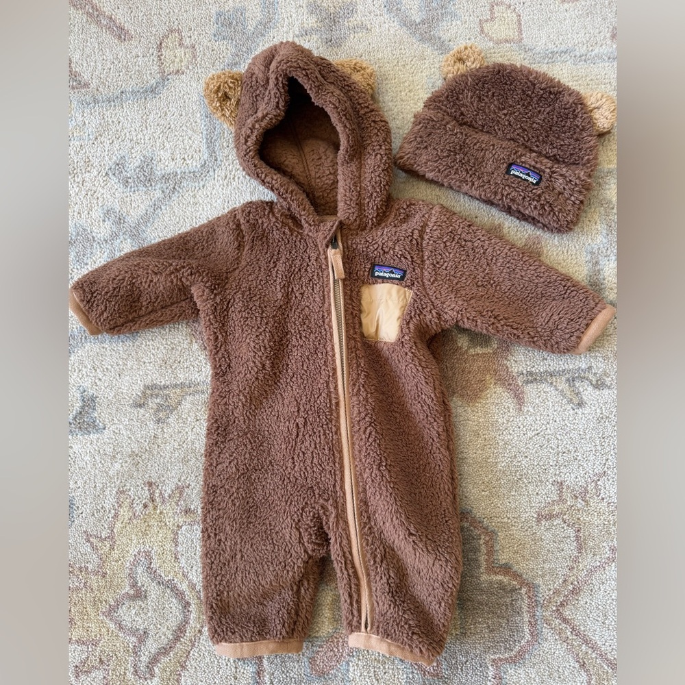 Patagonia Cozy Brown Fleece Footie